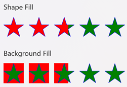 RatingView rating fill example Screenshot of a RatingView rating fill example